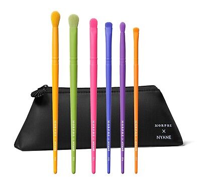 Morphe Nyane Fierce Fairytale Brushes VIBRANT BLENDS 6pcs Eye Brush Set and Bag