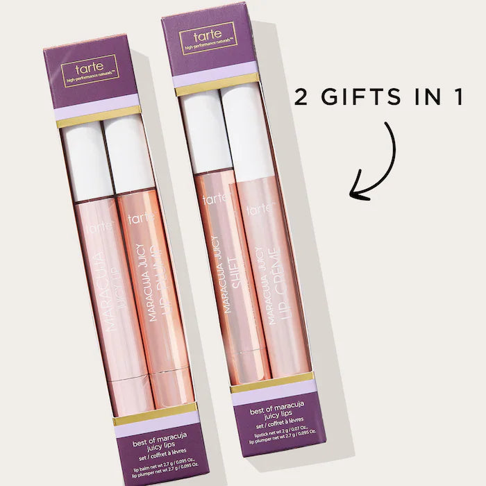 maracuja juicy lips set duo        Lip balm in fig + fig (buffed mauve)