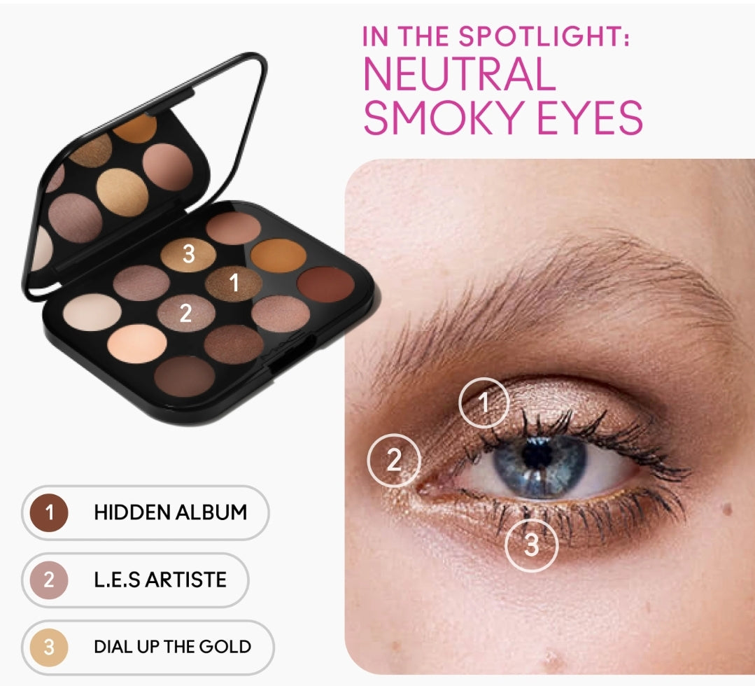 M.A.C Connect In Colour X12 Eye Shadow Palette - Unfiltered Nudes (17.2g)