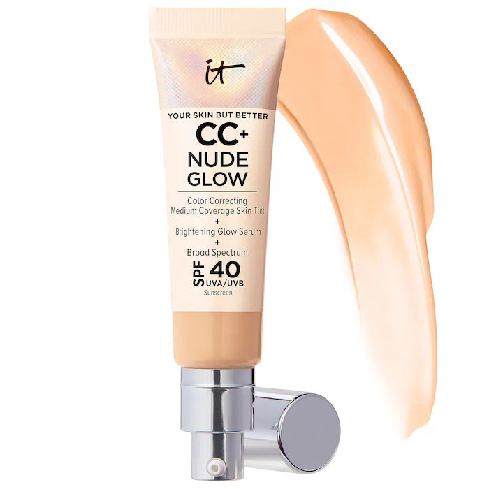 CC+ Nude Glow Lightweight Foundation + Glow Serum with SPF 40 and Niacinamide Medium