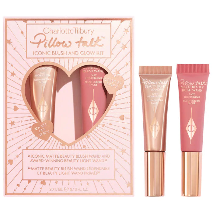 Charlotte Tilbury
Mini Pillow Talk Blush and Glow Beauty Highlighter Wand Set