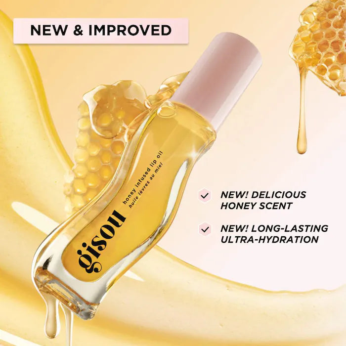 Honey Infused Hydrating Lip Oil honey gold